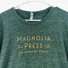 Magnolia Press Coffee Shop Emerald Green Adult 2XL NextLevel Apparel T-shirt