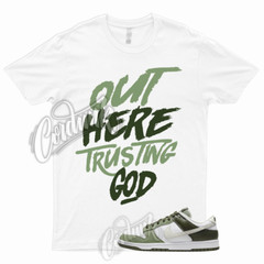 TG T Shirt to Match Dunk Low White Oil Green Cargo Khaki Light Bone Olive 1