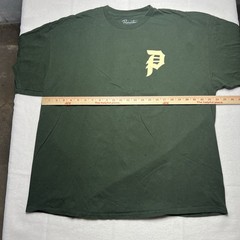 Primitive Skateboarding DIRTY P Green Graphic Print Men’s T-Shirt Sz 2XL Flaw