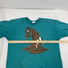 Vintage Horse Western Nature Shirt Adult XL Blue Wilderness Outdoors Cowboy 90s