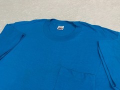Vintage 1980s BVD Made In USA Single Stitch Blank Basic Pocket T-Shirt, XL NEW