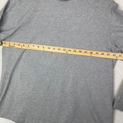 Nike Shirt Men’s Large Cowl Neck Gray Long Sleeve Logo