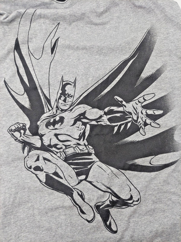 Batman DC Comics 3/4 Sleeve T-shirt 3XL Uni Gray 80th Anniversary
