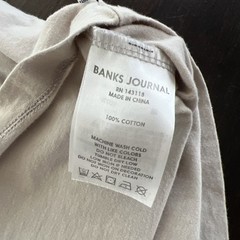 Banks Journal Men’s XL 100% Organic Cotton Primary Tank Top Soft Bone/Beige Hue