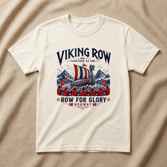 Retro Norway Soccer Comfort Colors, Row Row Row Norway Viking Shirt