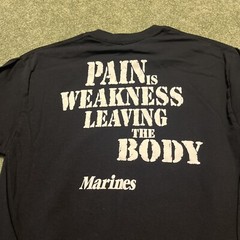 Men’s Medium United States Marines Black Double Sided Graphic Print T Shirt Top