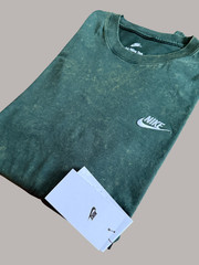 Nike Swoosh Stone Washed Embroidered Men’s Sz L Malachite Green T- Shirt New