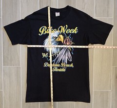 Vintage Bike Week 1998 Daytona Beach FL Eagle Rose Graphic Print T-Shirt USA