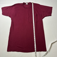 VTG BVD Shirt Mens Large Maroon Pocket Crewneck USA Single Stitch Selvedge