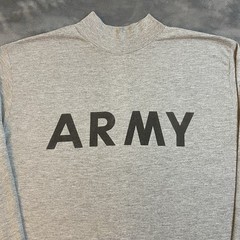 Vintage US Army Long Sleeve T-Shirt Mens XL Gray Logo United States Military 90s