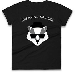 Breaking Badger Ladies T Shirt – Cute Chemistry Parody Design,Funny Science Tee