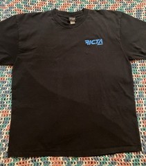 Vintage NHS RICTA Wheels Skateboard Black T Shirt Sz 2XL (25.5in W X 30in L) Y2K