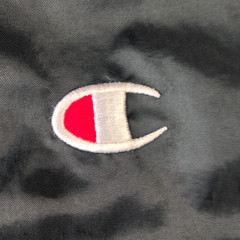 VTG Champion Lined Windbreaker Jacket Boys Youth Small Black Daily Active Wear