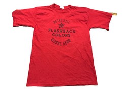 Vintage Reebok Single Stitch Double Sided Flashback Sporting Colors Large Tshirt