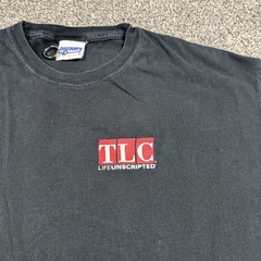 Vintage Discovery Channel TLC Trading Spaces T-Shirt Xl Promo Black Short Sleeve