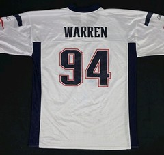Reebok NFL Team Players TY WARREN #94 New England Patriots White Jersey Men XL