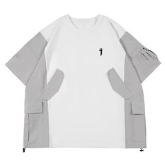 MFCT Men’s Patchwork I-tech Tee Pocket Streetwear Cargo T-shirt
