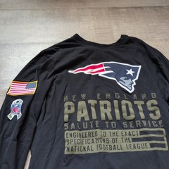 Nike NFL On Field Mens New England Patriots Jersey Long Sleeve Black Size M EUC
