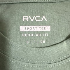 RVCA Sport Tee Men’s Green Graphic Logo T-Shirt Crew Neck Short Sleeve S