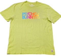 Psycho Bunny Sheffield Foil Crewneck Neon Green Men’s Sz 8 2XL
