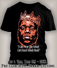 Biggie Dont Knock The Hustle Hip Hop Sneaker Tee Shirt Big 8X Greystone Tshirt