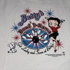 Vintage Betty Boop Shirt XL 2004 Bowling Get Lucky And Score At Betty’s Y2K