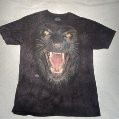 The Mountain Graphic Black Panther T-Shirt Men’s XXL with Oversized Print