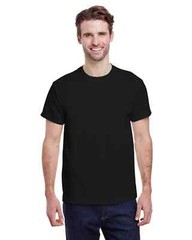 NEW LARGE Black Gildan Heavy Cotton 100% Cotton T-shirt G500 G5000