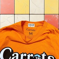 Y2K Carrots Orange Skater T Shirt Men Size M Cotton Short Sleeve Anwar Street