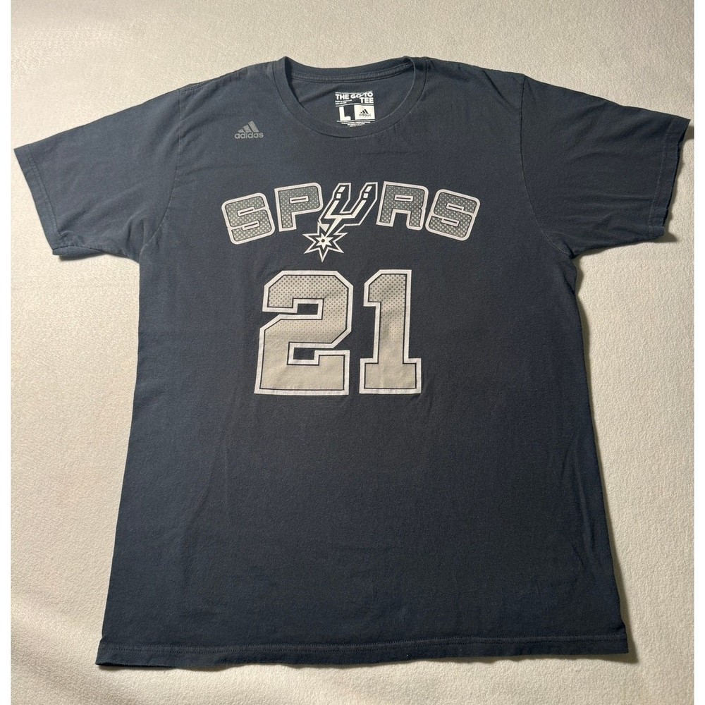 San Antonio Spurs Tim Duncan #21 Adidas T-Shirt Size L