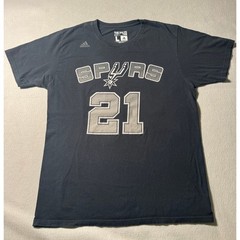 San Antonio Spurs Tim Duncan #21 Adidas T-Shirt Size L