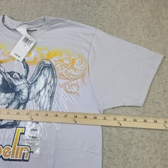Led Zeppelin Bay Island Sportswear T Shirt Size L Gray Short Sleeve NEW