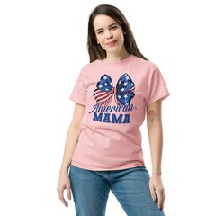 American Mama T-Shirt, Patriotic USA Mom Tee, 4th of July Shirt