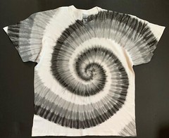 *New* 2XL – Sm Handmade Tie Dye, Black & White “Oreo” Crew or V-Neck
