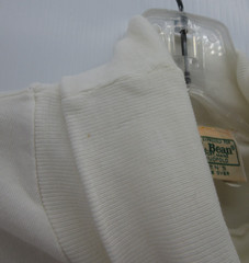 VGT LL Bean Duofold Shirt Men Medium White Base Layer Turtleneck Hiking 80s *
