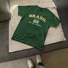 Brasil Rio Classic T Shirt, Original Brasil Forest Green Top