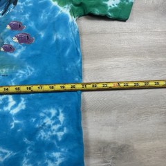 Vintage 2001 Lands’ End Florida Tie Dye T-Shirt Dolphin Fish Water Blue Mens XL