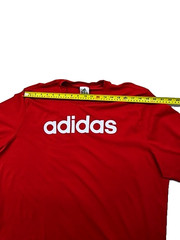 Adidas Mens T-Shirt Red Logo 2XL Short Sleeve Crew Neck Cotton Tee