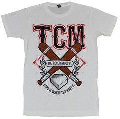 The Color Morale Mens T-Shirt – Home is Where the Hurt Is Crossed Bats Image