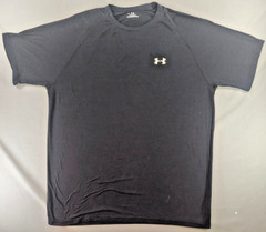 Under Armour HeatGear Black Athletic Shirt Mens Large UA Compression Workout LG