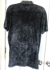 Buckle Black Brand Acid Washed Polo Shirt Short Sleeve Button Collared Mens XXL