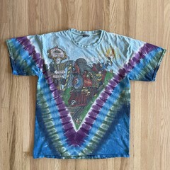 Grateful Dead Band River Junction Casey Jones Liquid Blue Tie Dye T-Shirt XL