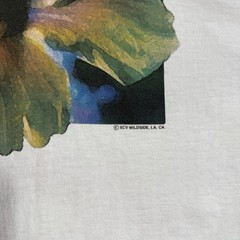 VINTAGE FRUIT OF THE LOOM HAWAII HIBISCUS FLOWER SINGLE STITCH T-SHIRT / LARGE