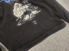 Represent Clo Hard 2 kill Logo Black Faded Color vintage Oversized Pocket hoodie
