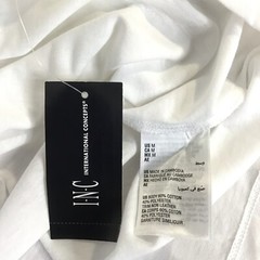 New INC Cowl Neck TShirt Short Sleeve White Pure Men’s Large