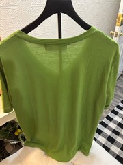 Anvil Green V-Neck Short Sleeve Tee