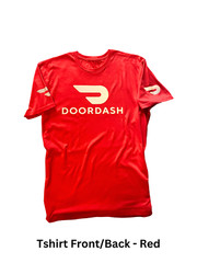 Reflective Tshirt DoorDash or Flex Delivery Driver Red Blue Black Door Dash
