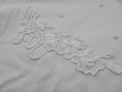 VTG 80s Oneita T-Shirt Mens XXL Single Stitch Lace Beads Embroidered 3D Graphic