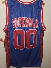 Superman DC Comics Basketball Jersey Superman Sleeveless Tank LARGE
