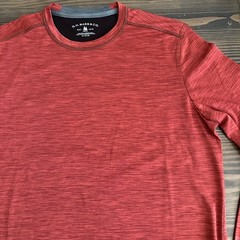 Men’s G.H. Bass & Co. Heathered Orange Long Sleeve Tee XL Casual Minimalist